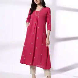 avaasa mix n' match Women Embroidered Flared Kurta with Insert Pocket-picture-17
