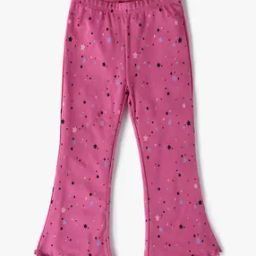 Girls Star Print Flared Leggings-image-64