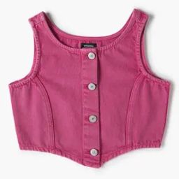 Girls Regular Fit Denim Top-image-74