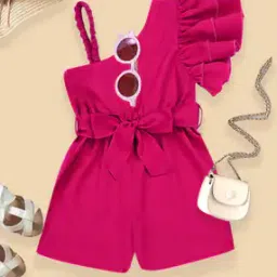 Girls Relaxed Fit Playsuits with Waist Tie-Up-image-48