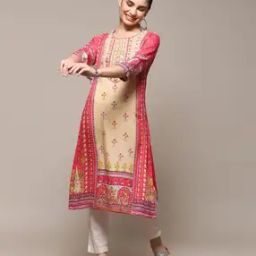 Women Floral Print Straight Kurta-image-28