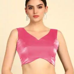 Women V-Neck Back-Open Blouse-image-56