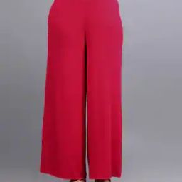 Women Flared Palazzos with Elasticated Waist-image-22