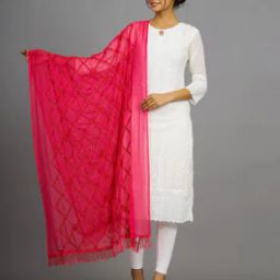 Women Embroidery Dupatta with Tassels-26