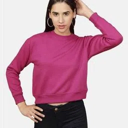 Crew-Neck Sweatshirt with Ribbed Hem-image-81
