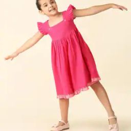 fabindia Solid A-line Dress-picture-43