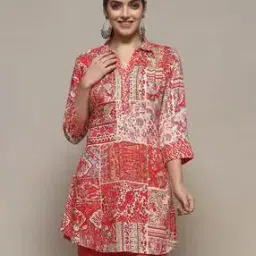 Fuchsia Viscose Straight Kurti-picture-21