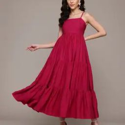 Women Square-Neck Fit & Flare Dress-picture-20