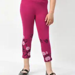 pixie n prince Girls Floral High Rise Capris-picture-9