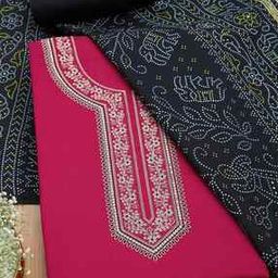  Women Embroidery Unstitched Dress Material-image-80