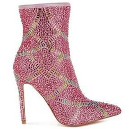 Women Embellished Booties with Zip Closure-image-25