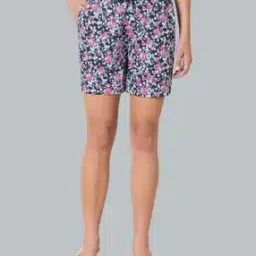 Allover Print & Functional Pocket Lounge Shorts-image-44