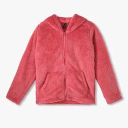 Girls Regular Fit Zip-Front Hoodie-40