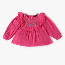 Girls Embroidered Round-Neck Top-image-20