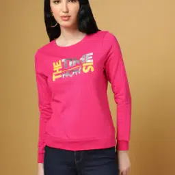 Typographic Print Round-Neck Sweatshirt-picture-6