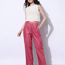 Striped Brocade Pants with Slip Pockets-picture-24