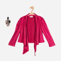 Waterfall-Hem Shrug with Hairband-picture-30