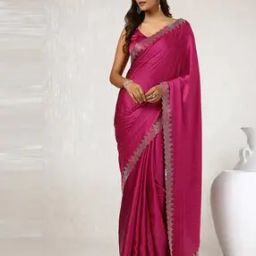 soch Women Embellished Satin Saree-picture-3