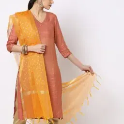 Foil Print Dupattas with Tassels-image-85