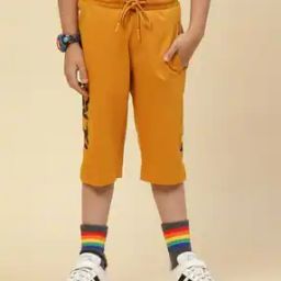 Boys Typographic Print Regular Fit 3/4 Shorts-picture-38