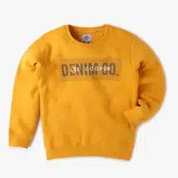 Crew-Neck Sweatshirt with Placement Print-image-37