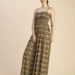 Women Printed Square-Neck Jumpsuit-19
