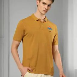 Men Regular Fit Polo T-Shirt with Embroidery-image-3
