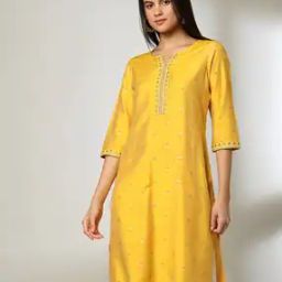 Women Block Print Straight Kurta-image-46