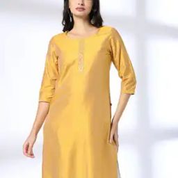 Women Foil Print Straight Kurta-picture-6