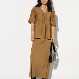 V-Neck Top with Trim Buckle-picture-29