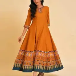 Embroidered Flared Dress-image-63