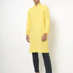 Slim Fit Long Kurta with Insert Pocket-picture-42