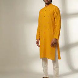 Geometric Woven Slim Fit Kurta-image-42
