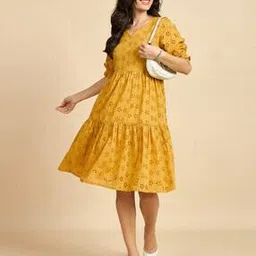 azira V-Neck Fit & Flare Dress-picture-6