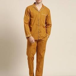 Men Striped Regular Fit Loungewear Set-image-75