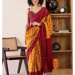 Women Floral Print Pre-Stitched Saree with Tassels-image-96