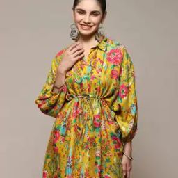 Women Floral Print A-Line Tunic-image-83