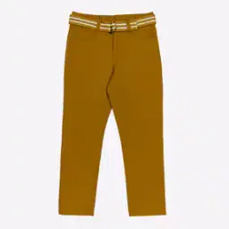 Flat-Front Trousers with Fabric Belt-22