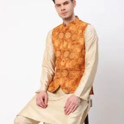 Geometric Print Nehru Jacket-7