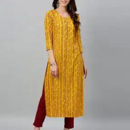 Women Striped Straight Kurta-image-31