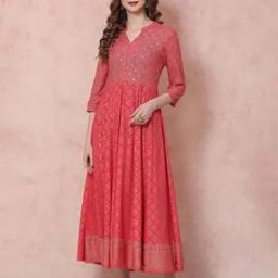 Women Checked Fit & Flare Dress-53