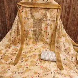Women Floral Print Unstitched Dress Material-image-48