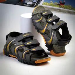 Men Multi-Strap Sandals with Velcro Fastening-image-82