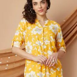 Women Floral Straight Kurti-image-30