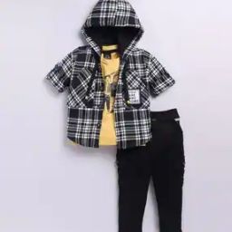  Boys Cotton Checks 2-Piece Set-image-36