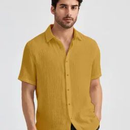 Men Textured Regular Fit Shirt -image-91