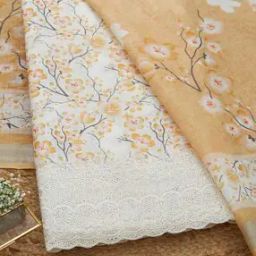  Women Floral Unstitched Dress Material-image-97