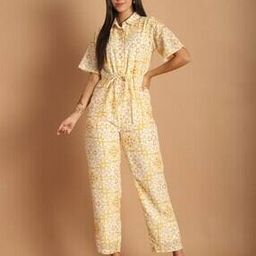 Women Floral Printed Basic Jumpsuit-image-1