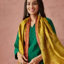 Women Woven Stole with Contrast Border-picture-11