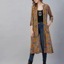 Geometric Pattern Front-Open Shrug-16